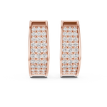 Gold Earrings L03-14, Rose Gold, view 4