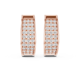 Gold Earrings L03-14, Rose Gold, view 4