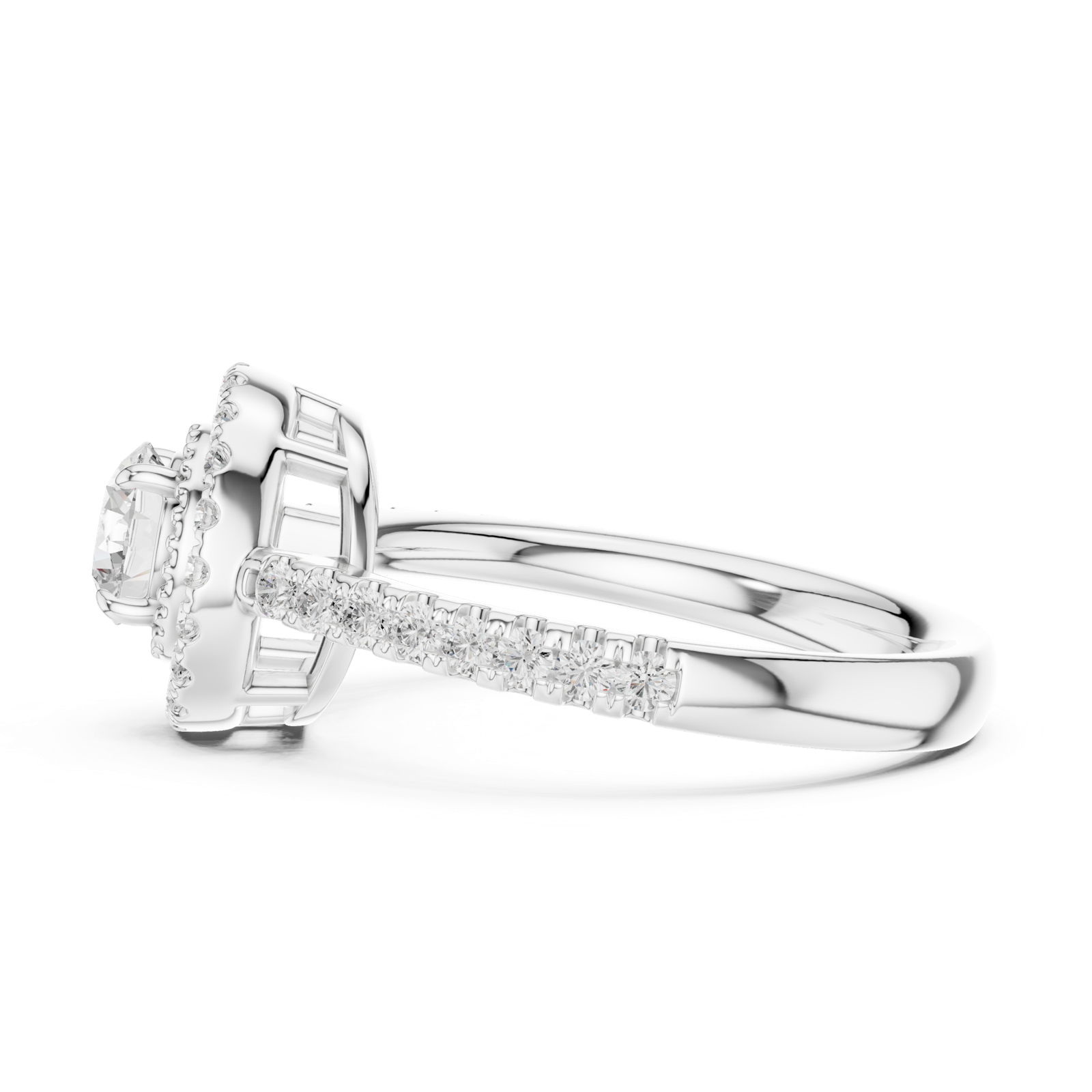 Gold Ring DDLR-668, White Gold, view 3
