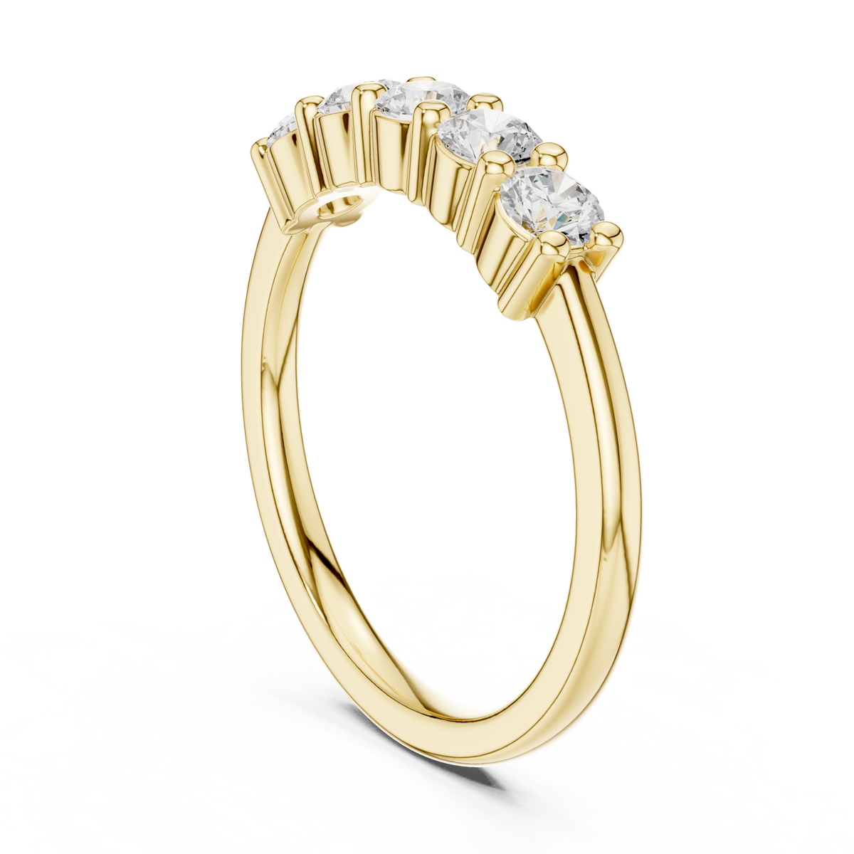 14K Solid Gold Lab Diamond Eternity Ring, Yellow Gold, view 1