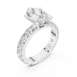 Gold Jewelry L35-63, Marquise center stone, White Gold, view 2