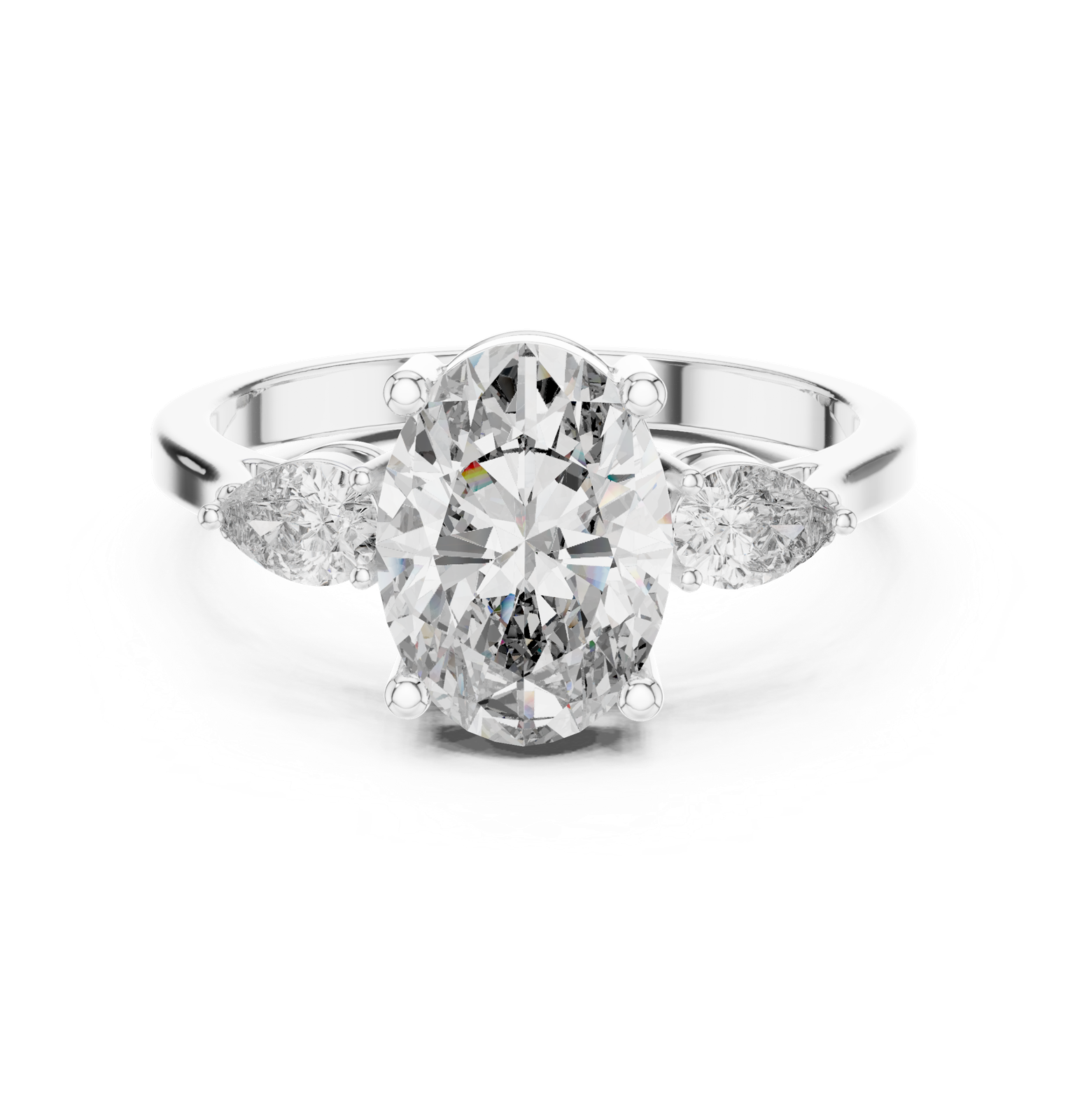 Gold Ring ALJLR-491, White Gold, view 4