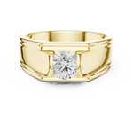 Gold Men's Ring GGR-0026, Yellow Gold, view 4