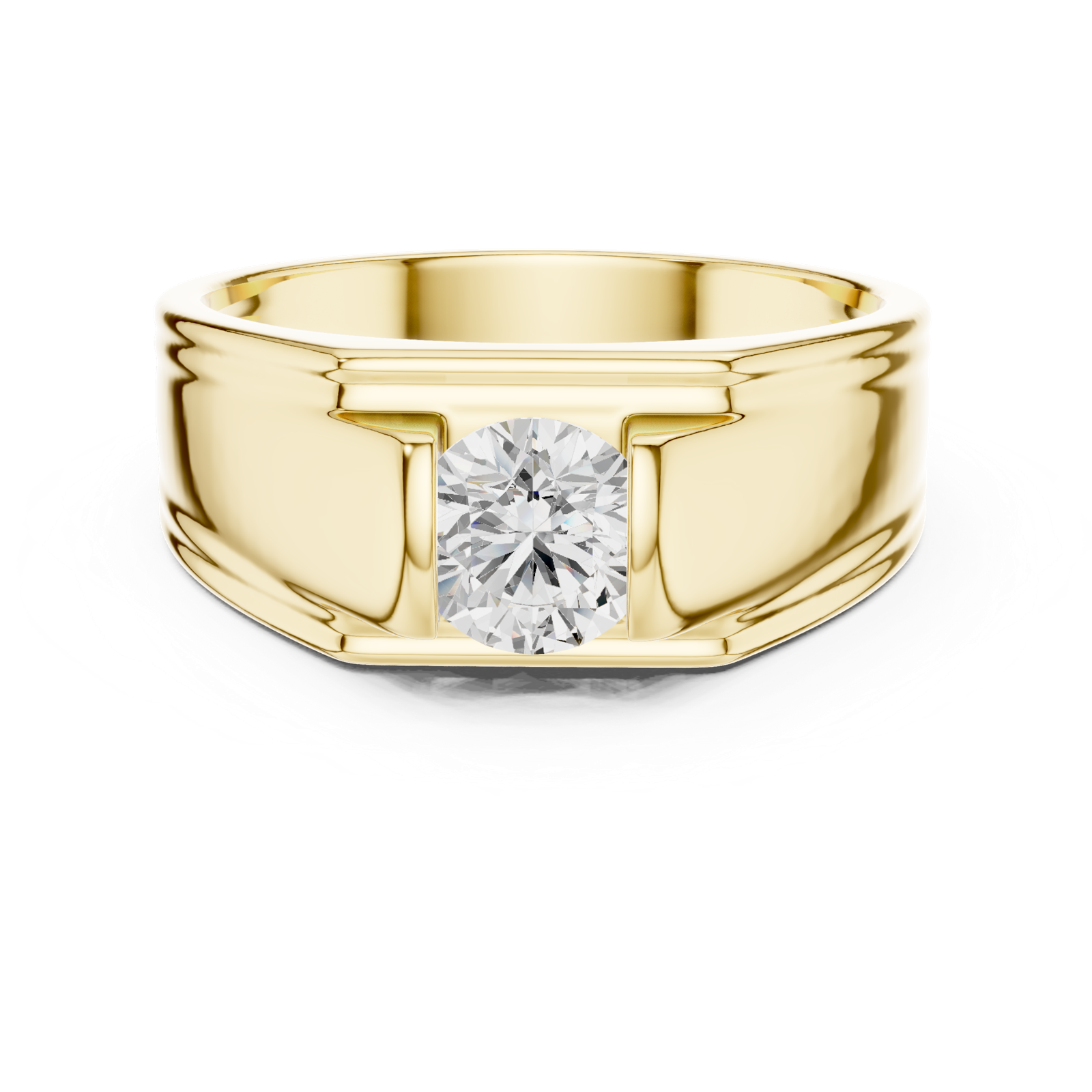 Gold Men's Ring GGR-0026, Yellow Gold, view 4