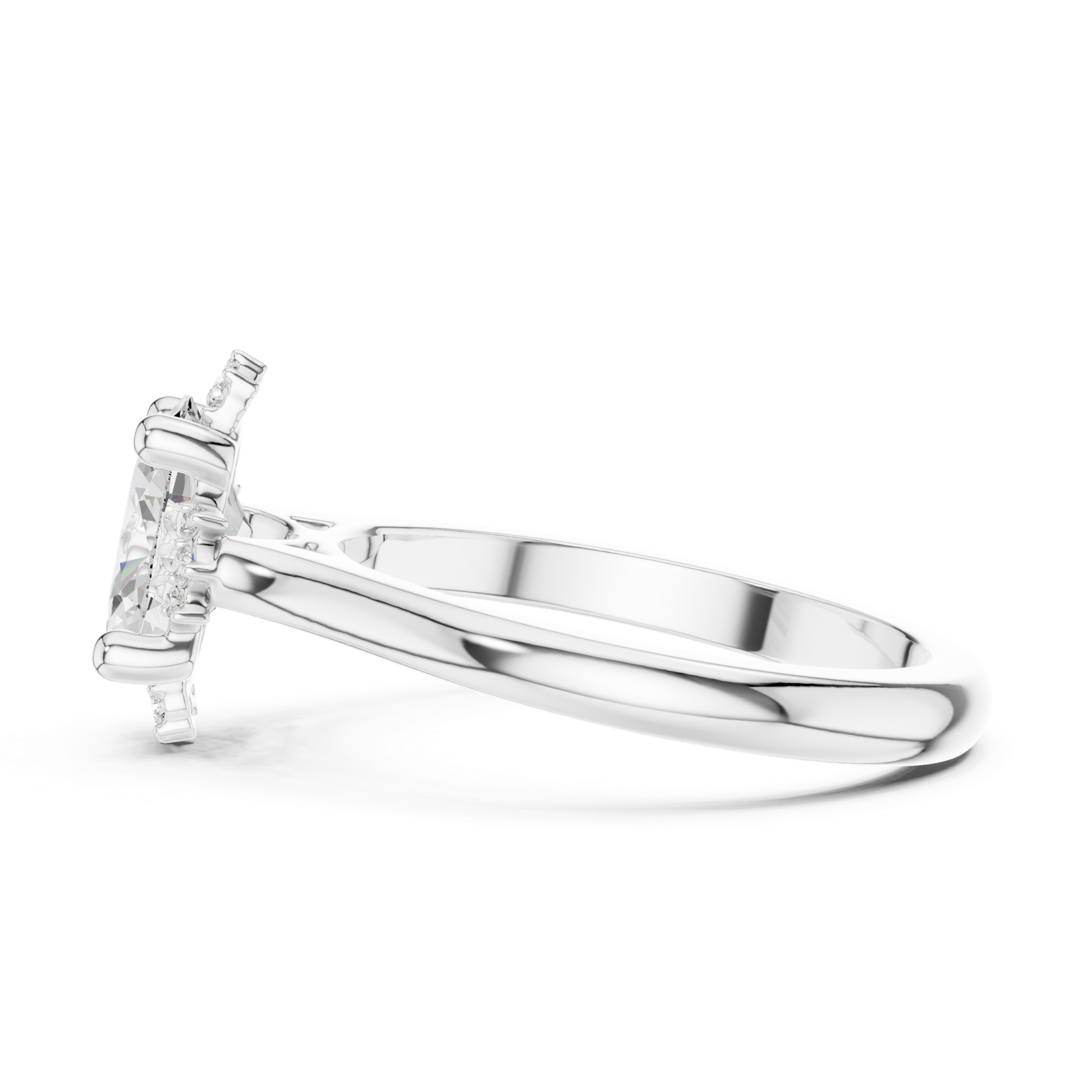 Gold Ring DDLR-336, White Gold, view 3