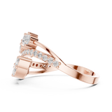 Gold Ring HLR -58, Rose Gold, view 3