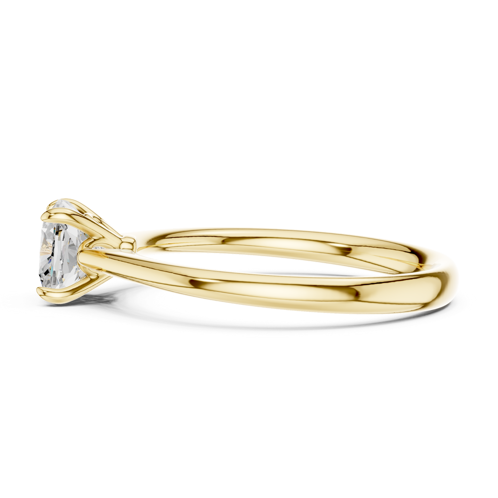 Gold Ring DDLR-801, Yellow Gold, view 3