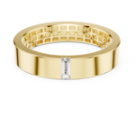 14K Solid Gold Lab Diamond Solitaire Ring, Yellow Gold