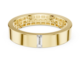 14K Solid Gold Lab Diamond Solitaire Ring, Yellow Gold