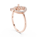 Gold Ring DR-6155, Rose Gold, view 1