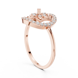 Gold Ring DR-6155, Rose Gold, view 1