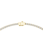 14K Solid Gold Lab Diamond Tennis Necklace, Yellow Gold, view 4