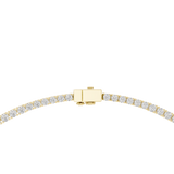14K Solid Gold Lab Diamond Tennis Necklace, Yellow Gold, view 4