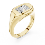 Gold Jewelry L36-4, Radiant center stone, Yellow Gold, view 2