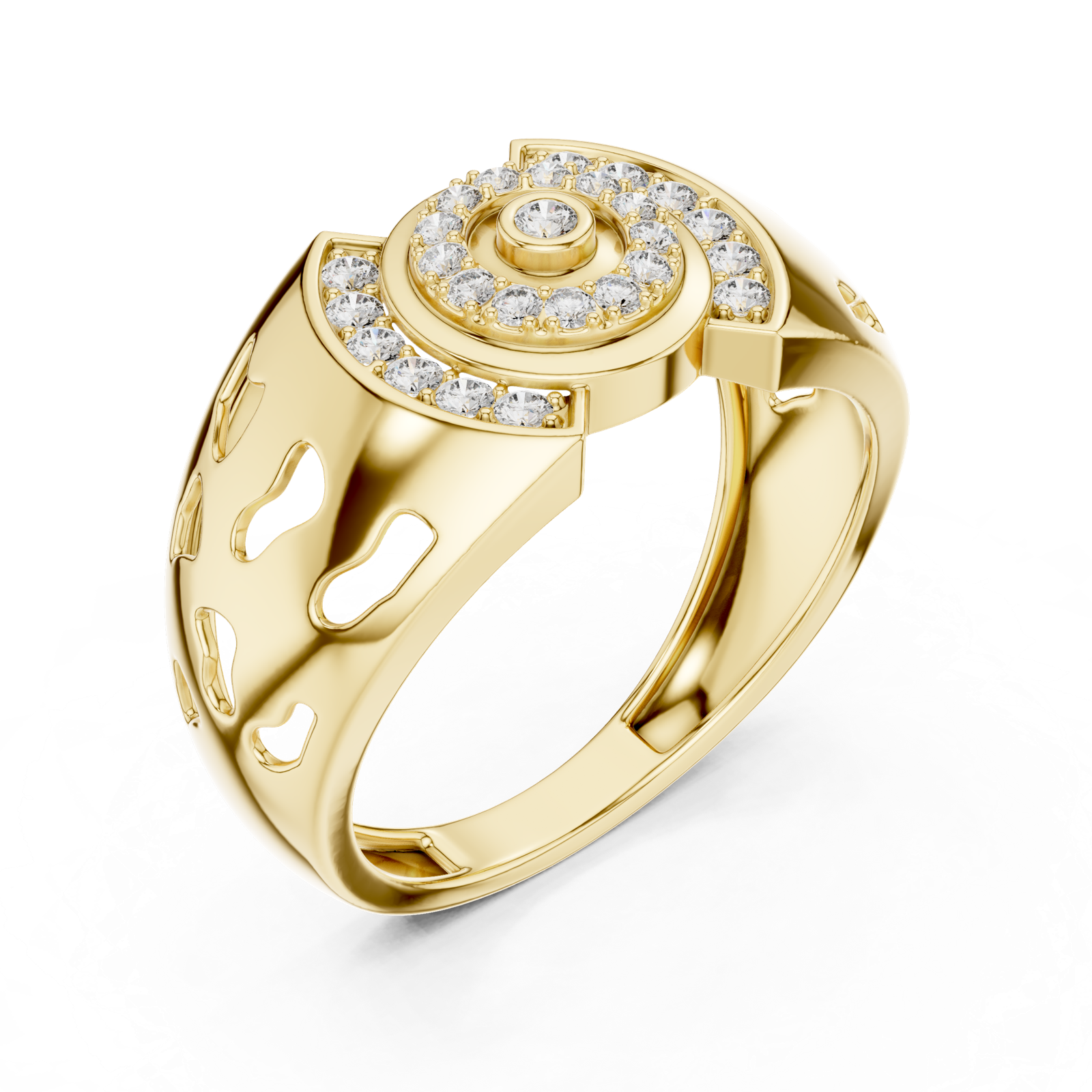 Gold Ring LR-01 (42), Yellow Gold, view 2