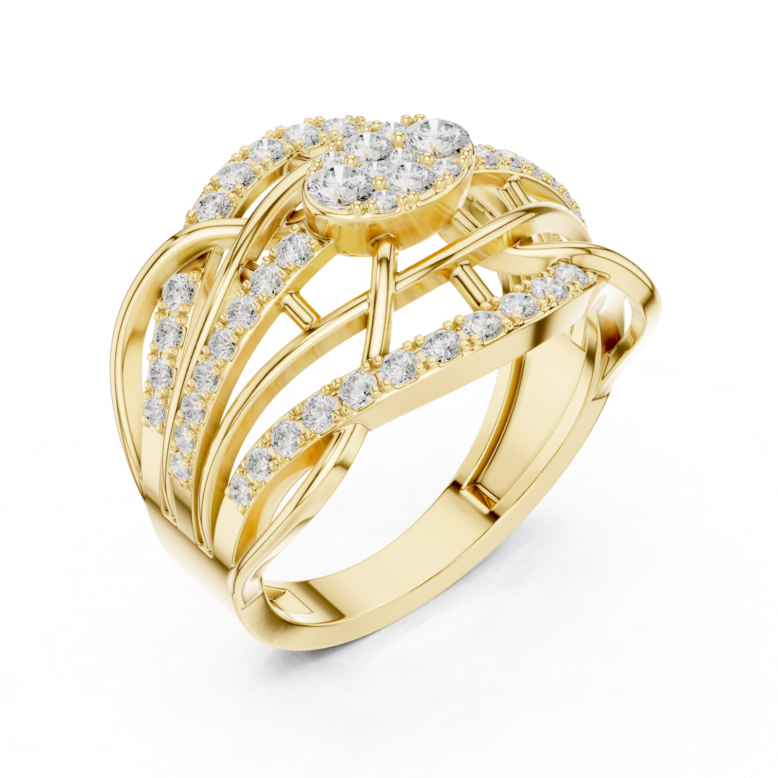 Gold Ring DDLR-769, Yellow Gold, view 2