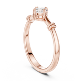 Gold Ring DDLR-796, Rose Gold, view 1