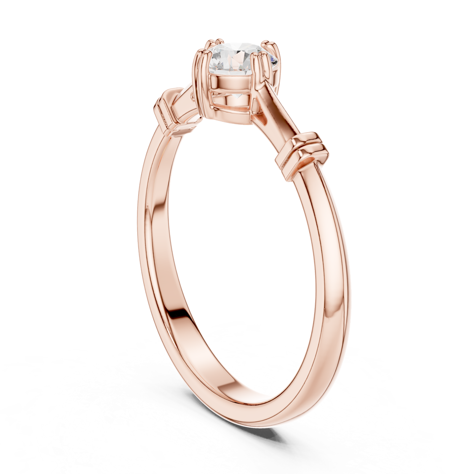 Gold Ring DDLR-796, Rose Gold, view 1