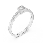 Gold Ring DDLR-834, White Gold, view 2