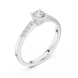 Gold Ring DDLR-834, White Gold, view 2