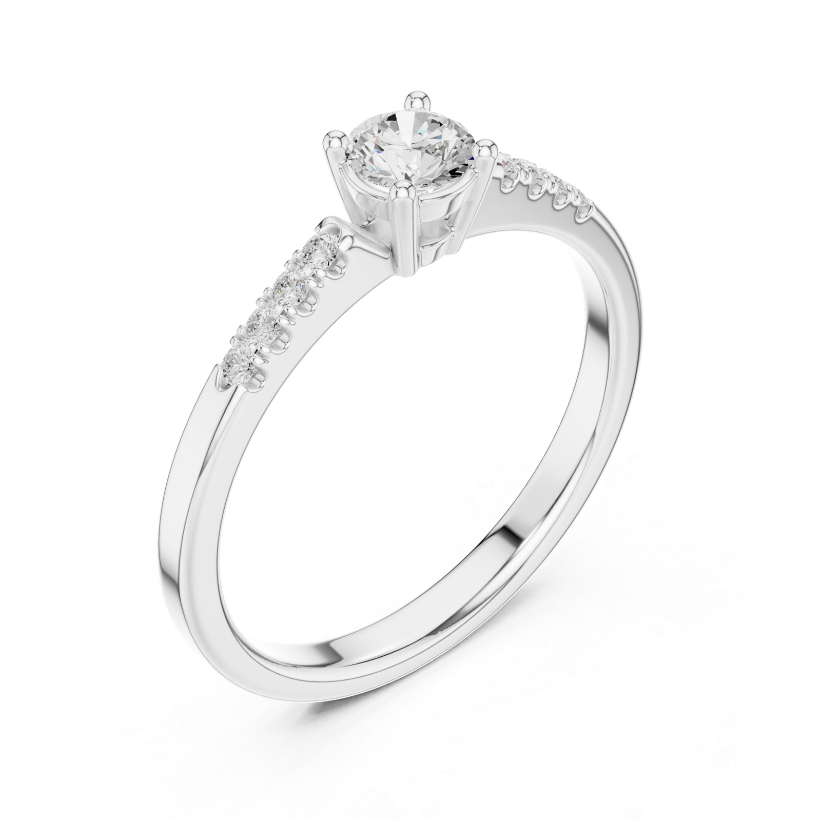 Gold Ring DDLR-834, White Gold, view 2