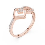 Gold Ring LR-01 (61), Rose Gold, view 2