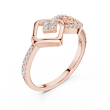 Gold Ring LR-01 (61), Rose Gold, view 2