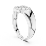 Gold Ring LR-01 (46), White Gold