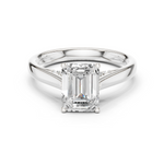 Gold Jewelry, Emerald center stone, White Gold