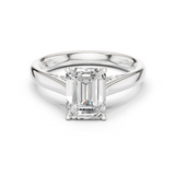 Gold Jewelry, Emerald center stone, White Gold