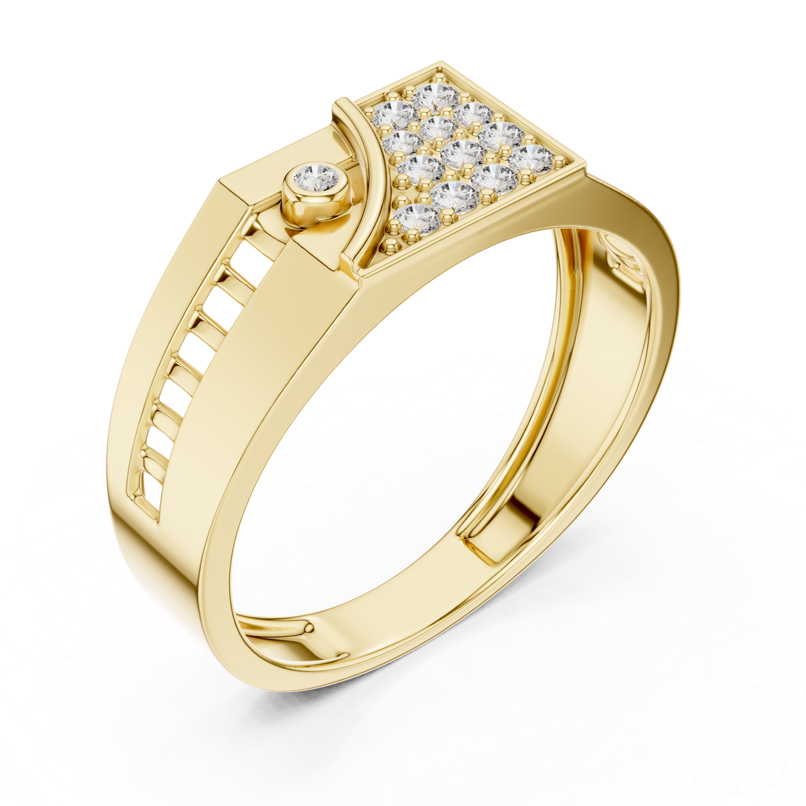 Gold Ring LR-01 (29), Yellow Gold, view 2