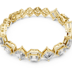 14K Solid Gold Lab Diamond Bracelet, Yellow Gold, view 2