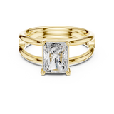 Gold Jewelry L36-9, Radiant center stone, Yellow Gold, view 4