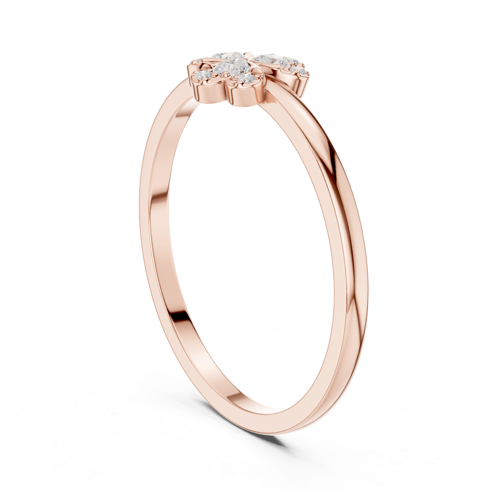 Gold Ring DDLR-812, Rose Gold, view 1
