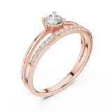 Gold Ring DDLR-832, Rose Gold, view 2