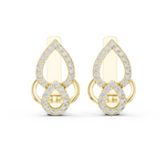 14K Solid Gold Lab Diamond Drop Earrings, Yellow Gold