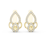 14K Solid Gold Lab Diamond Drop Earrings, Yellow Gold