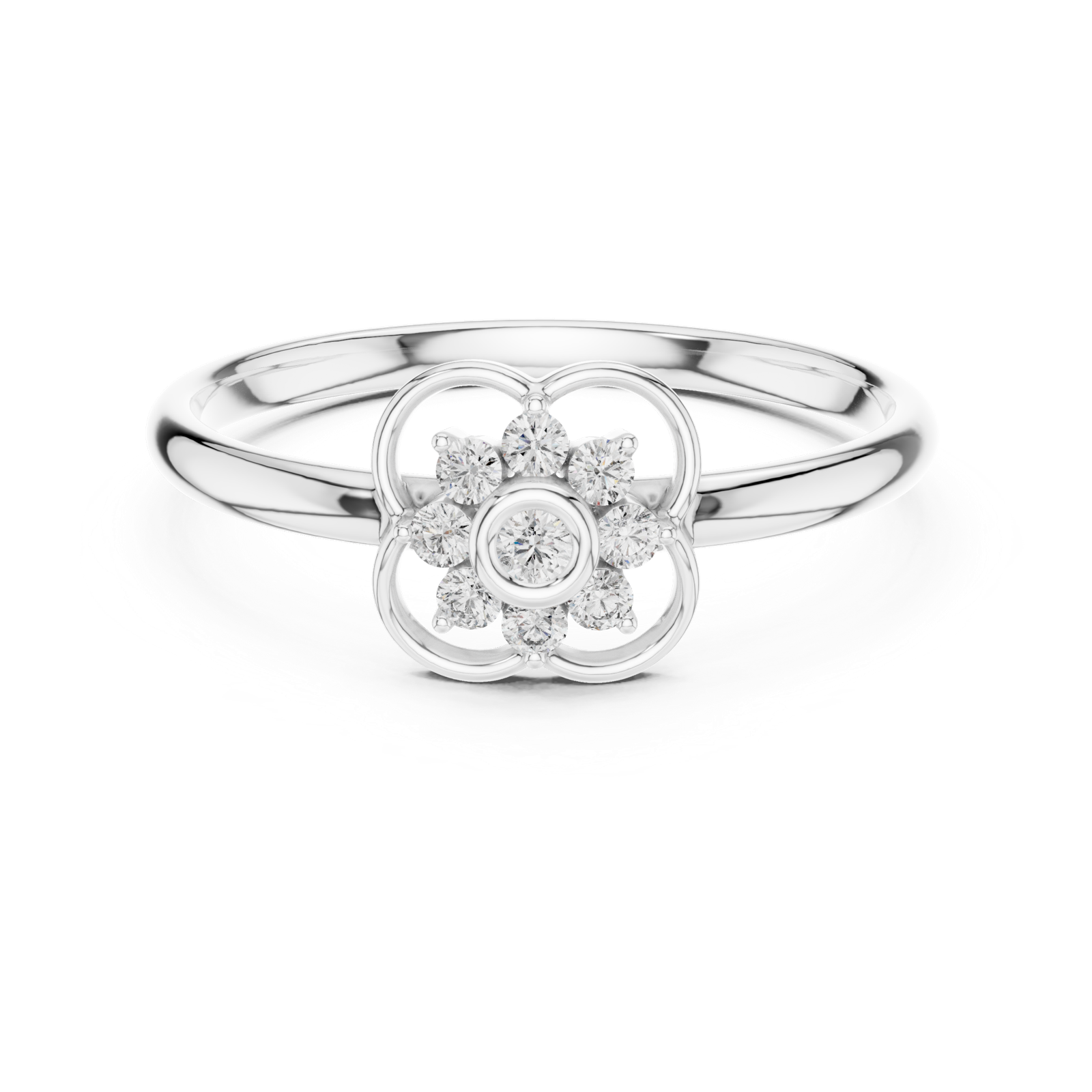 Gold Ring 1 (405), White Gold, view 4