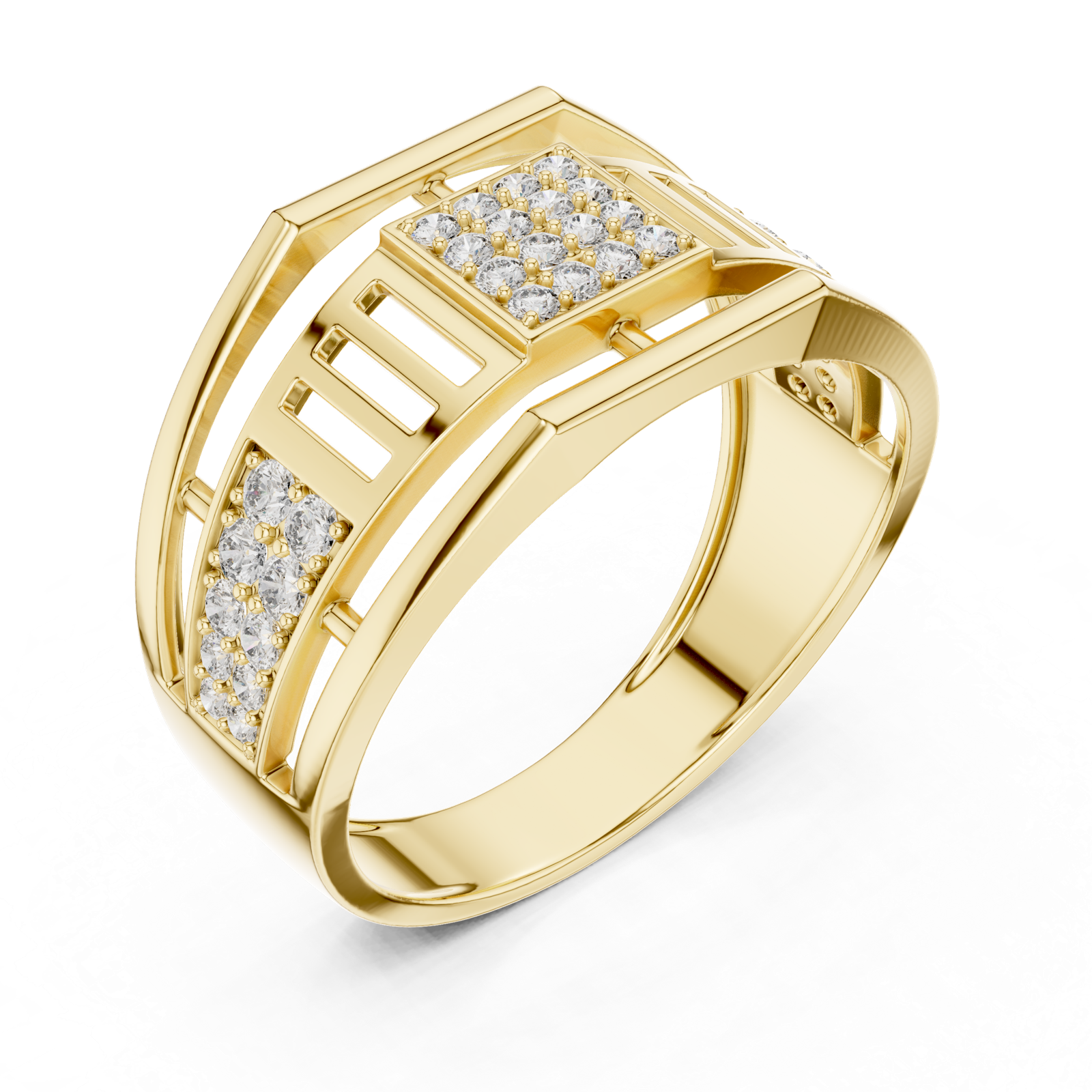 Gold Ring LR-01 (8), Yellow Gold, view 2