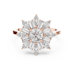Gold Ring ALR-65, Rose Gold, view 4