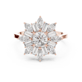 Gold Ring ALR-65, Rose Gold, view 4
