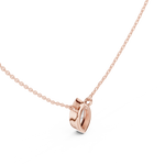 Gold Jewelry DDPS-001, Marquise center stone, Rose Gold, view 2