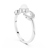 Gold Ring DDLR-743, White Gold, view 1
