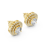 Gold Earrings ER-0017, Yellow Gold, view 2