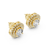 Gold Earrings ER-0017, Yellow Gold, view 2