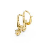 Gold Jewelry DDER-034, Cushion center stone, Yellow Gold, view 2