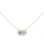 Gold Jewelry DDPO-007, Marquise center stone, Yellow Gold
