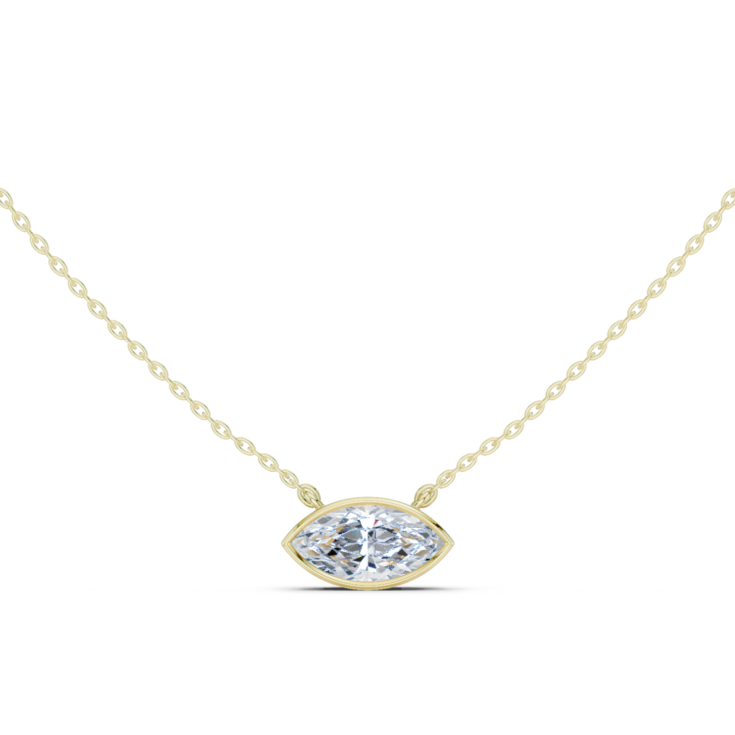 Gold Jewelry DDPO-007, Marquise center stone, Yellow Gold