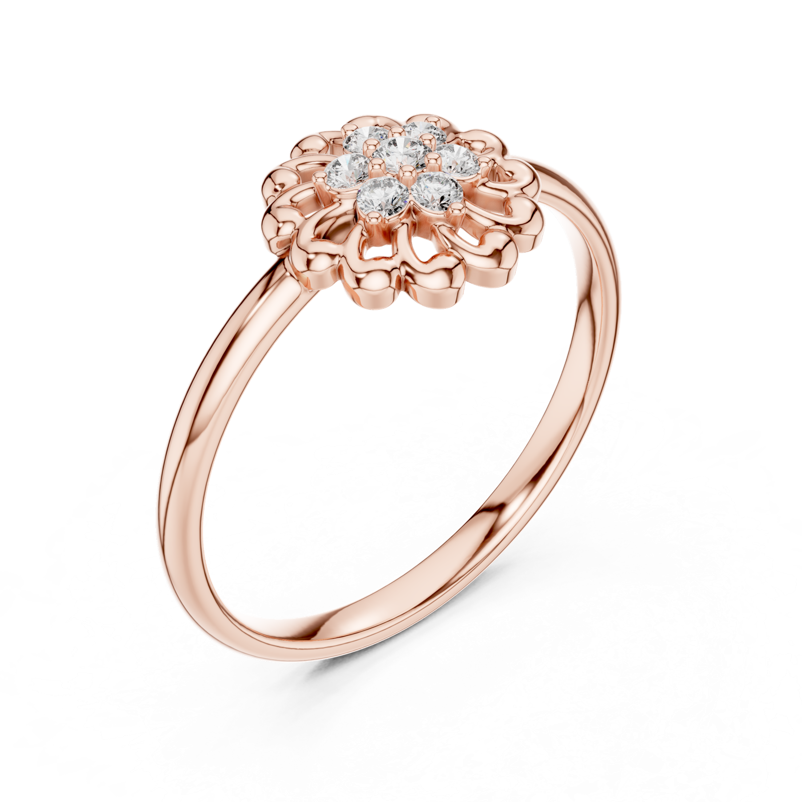 Gold Ring Ledis Ring, Rose Gold, view 2