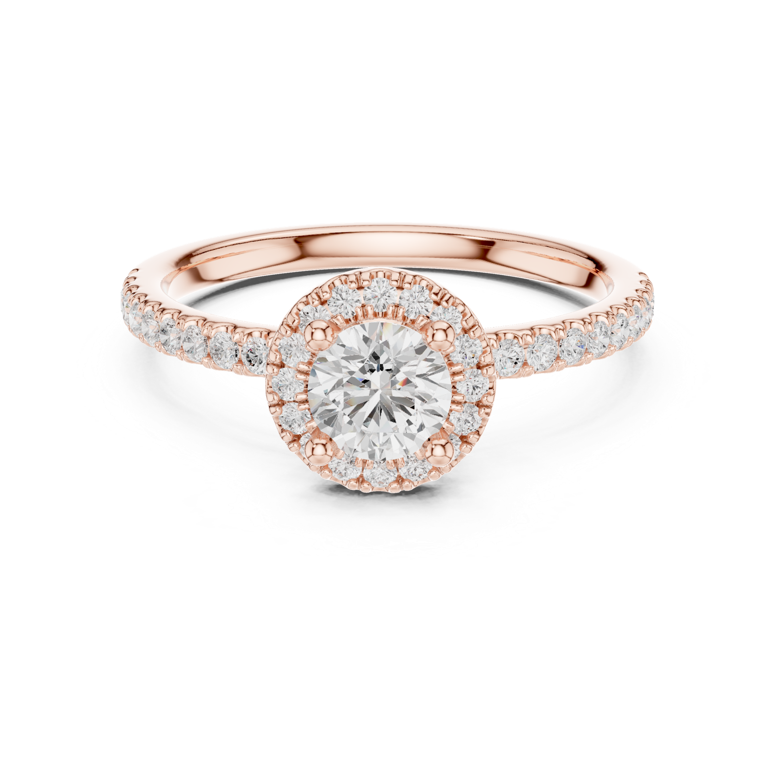 Gold Ring LR-0220, Rose Gold, view 4
